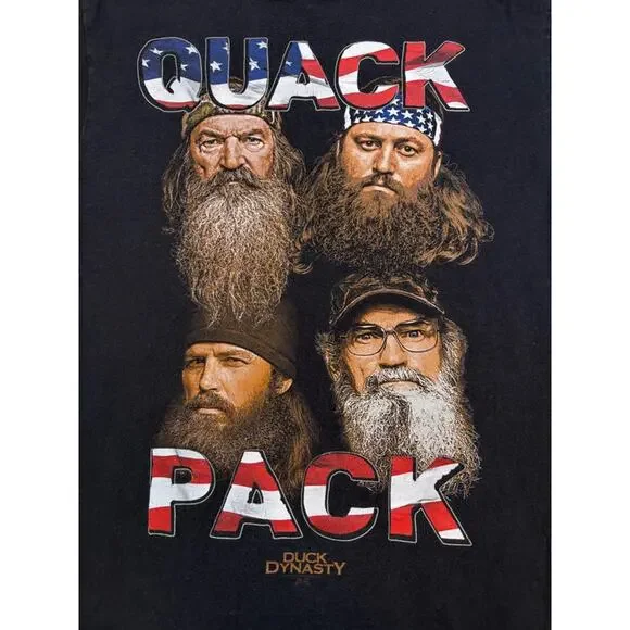 Duck Dynasty Quack Pack Black Graphic T-Shirt Size US UK Medium - Picture 3 of 9